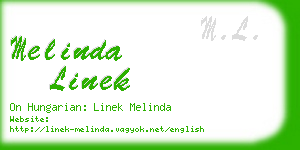 melinda linek business card